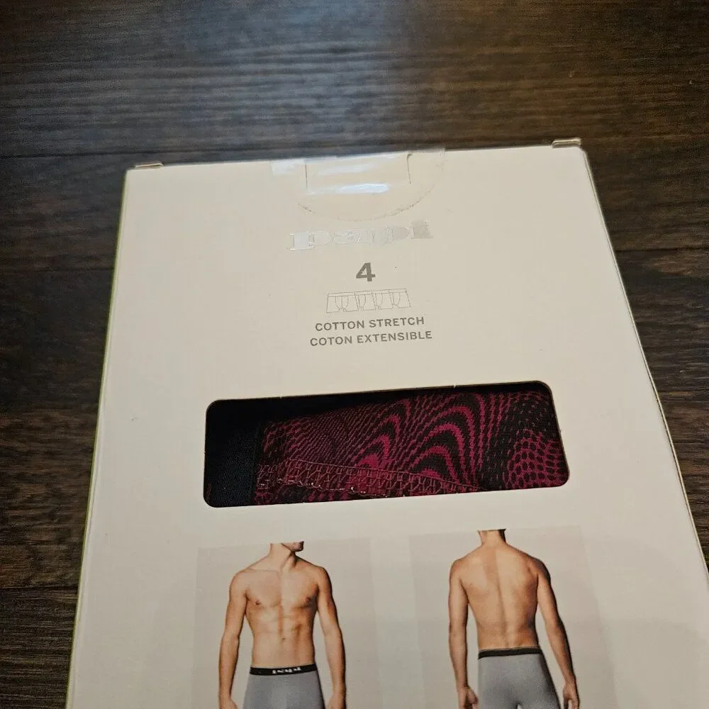 Papi Cotton Stretch Men's Boxer Briefs Size Small 4 Pack Multicolor Underwear